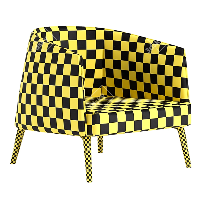 Sleek Modern Armchair 2017 Model 3D model image 5
