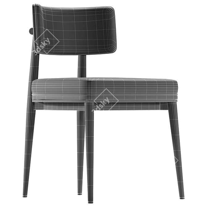 Modern Aster Frank Dining Chair 3D model image 4