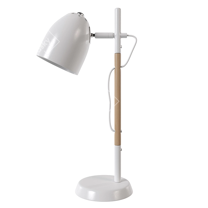 Modern Quadro Wooden Lamp Fixture 3D model image 1