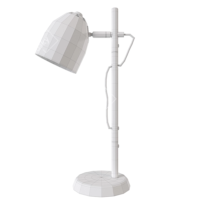 Modern Quadro Wooden Lamp Fixture 3D model image 2