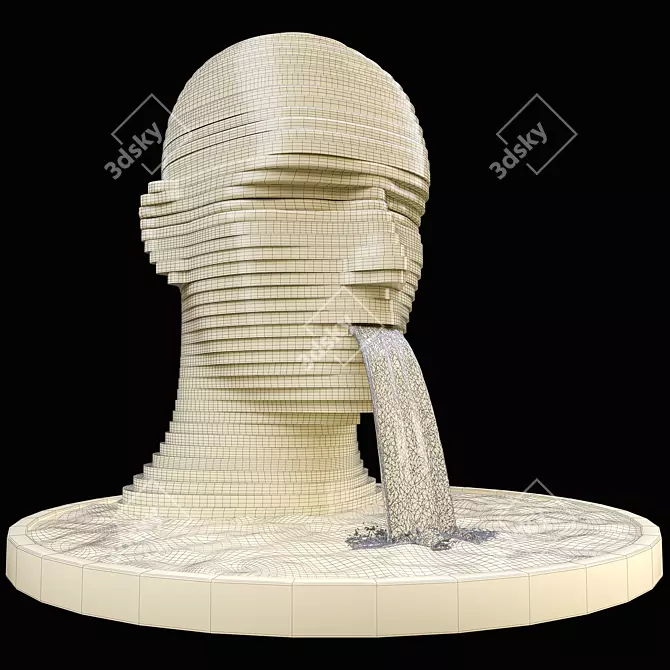 Outdoor Water Fountain Set 3D model image 4