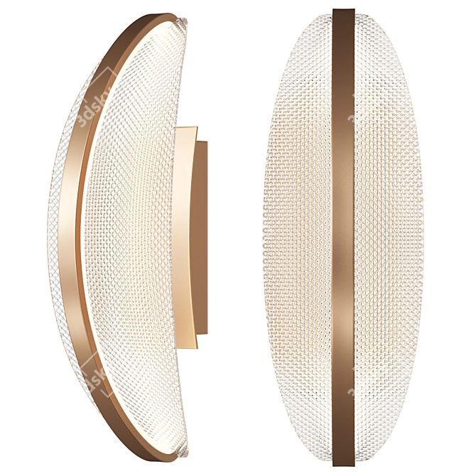 Modern LED Leaf Wall Lamp 3D model image 1
