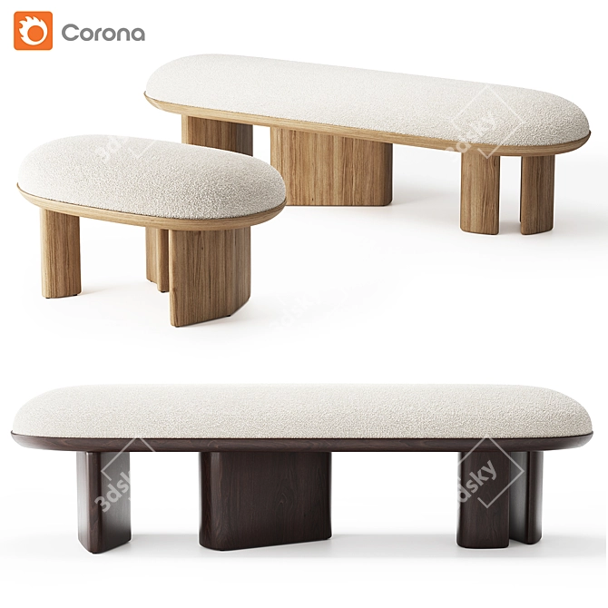 DeMuRo DaS Corbu Seating Set 3D model image 1