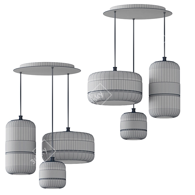  Modern Vistosi Futura Pendant 3D model image 3