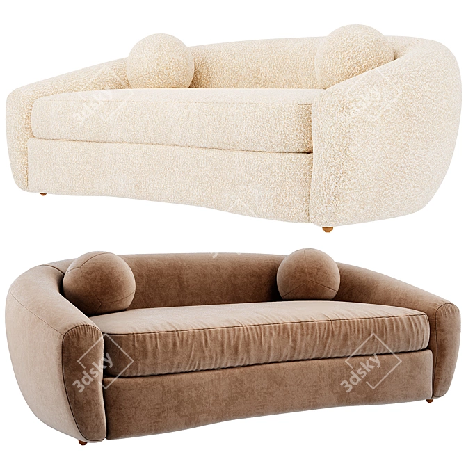 Modern RH Sylvain Sofa 3D 3D model image 2