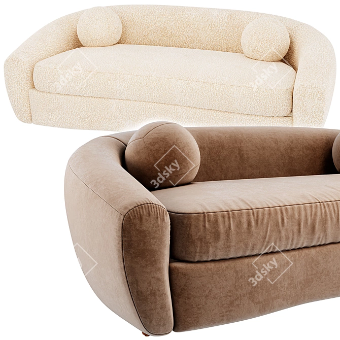 Modern RH Sylvain Sofa 3D 3D model image 3