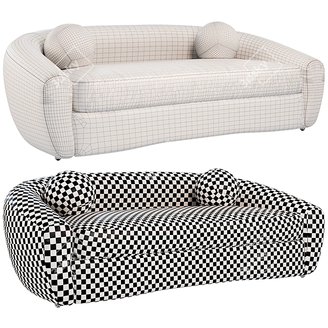 Modern RH Sylvain Sofa 3D 3D model image 5