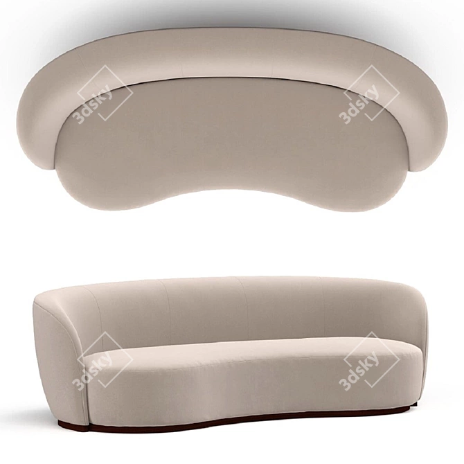 Scandinavian Style Stockholm Sofa 3D model image 1