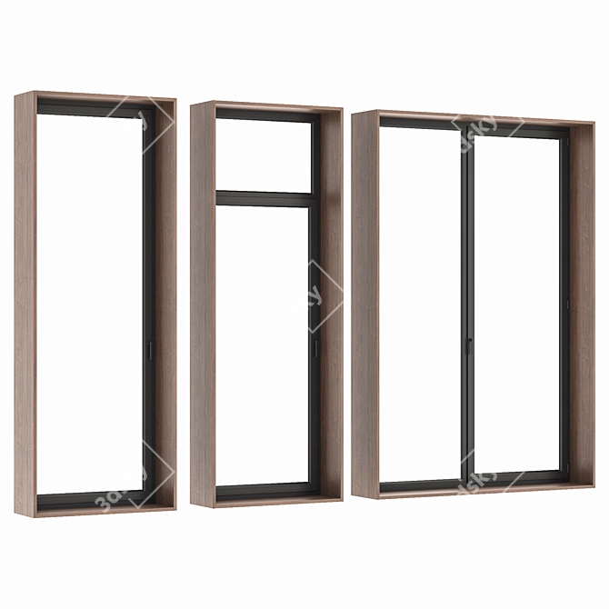 Versatile Modern Window Set. 3D model image 4