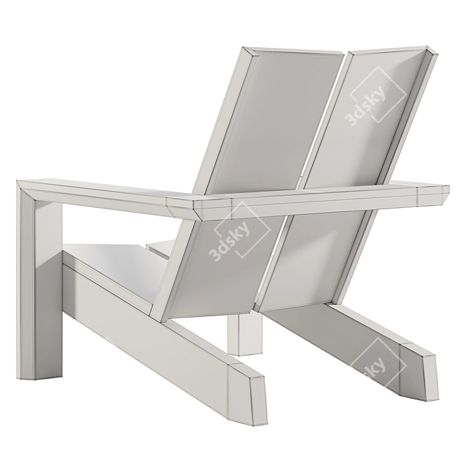Palmetto Adirondack Chair: Summer Relaxation 3D model image 4