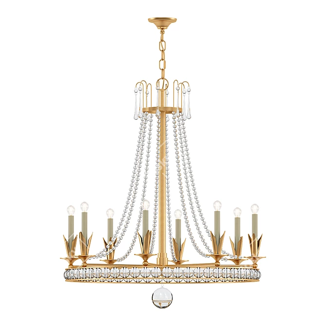 Elegant Regency Large Chandelier 3D model image 1