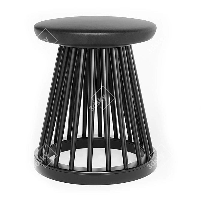 Modern Fan Stool by Tom Dixon 3D model image 1