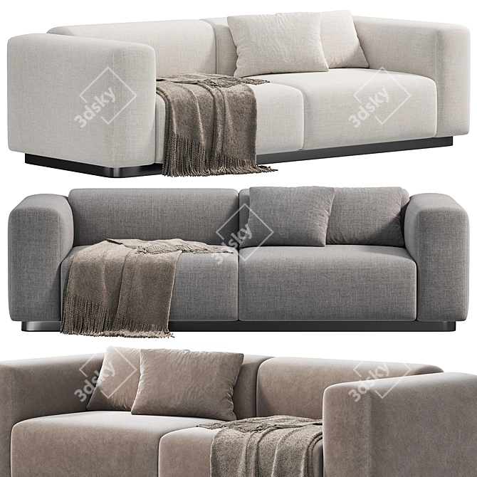 Vitra Soft Modular Sofa, 2015 3D model image 1