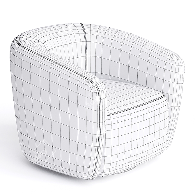  Modern Swivel Chair Design 3D model image 3