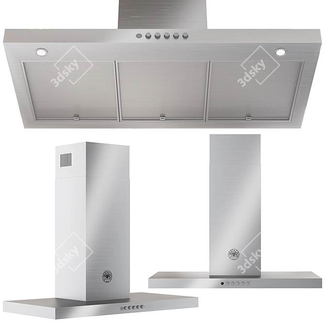 Modern Bertazzoni Kitchen Appliance Bundle 3D model image 2