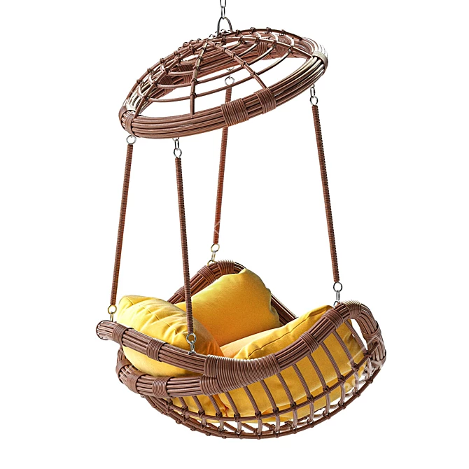 Multifunctional Rattan Swing Chair 3D model image 3