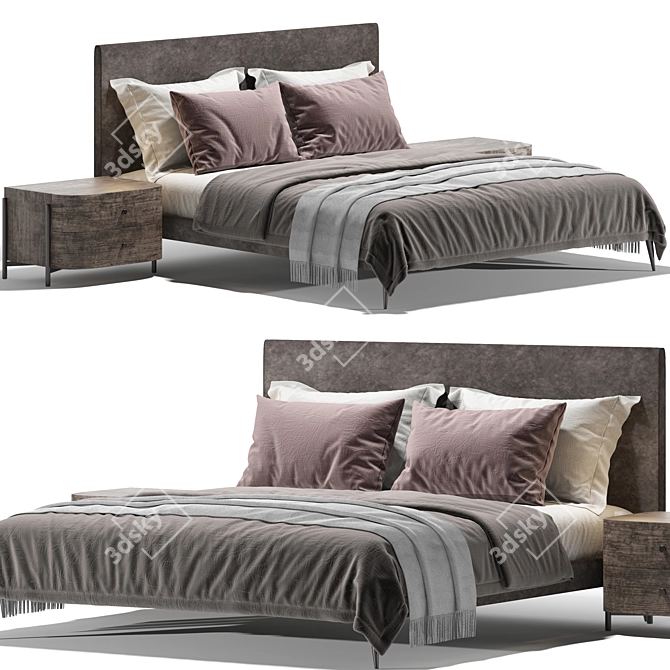 Luxury Modern Twils Dread Bed 3D model image 1