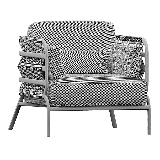 Elegant Mindo Lounge Chair 3D model image 7