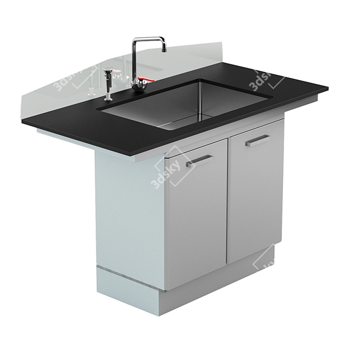 Lab 03 Wall Bench Sink 3D model image 8