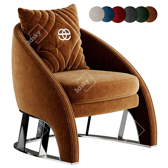 Modern 3D Sole Armchair Model 3D model image 1