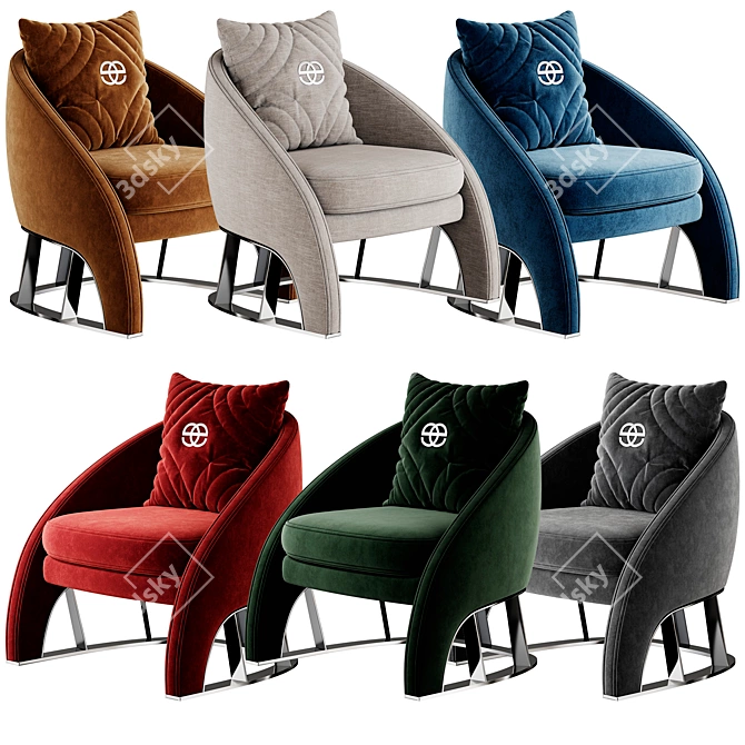 Modern 3D Sole Armchair Model 3D model image 2