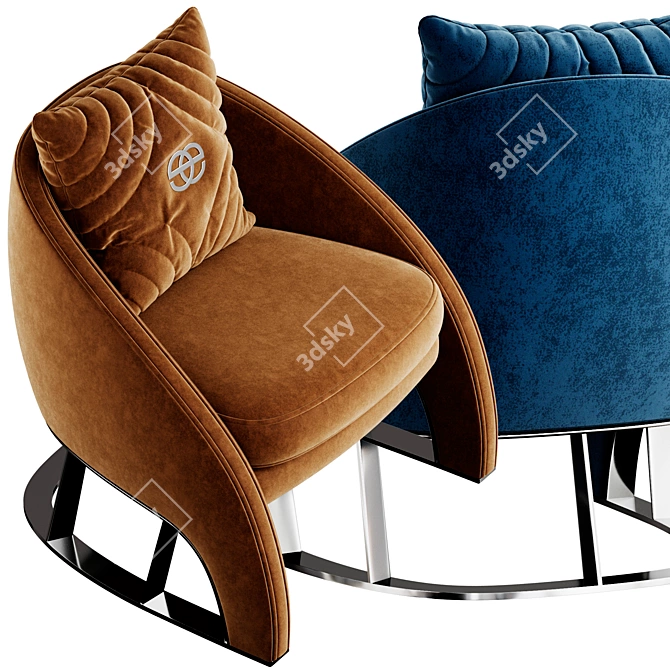 Modern 3D Sole Armchair Model 3D model image 5