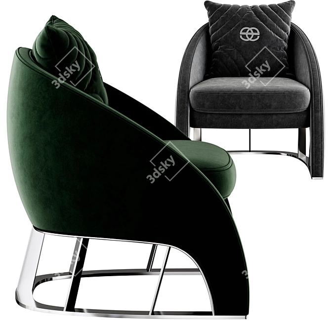 Modern 3D Sole Armchair Model 3D model image 6