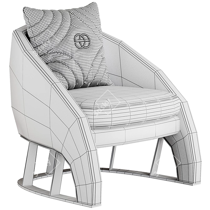 Modern 3D Sole Armchair Model 3D model image 7