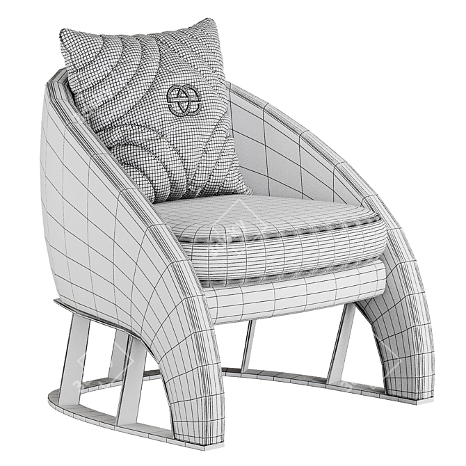 Modern 3D Sole Armchair Model 3D model image 8