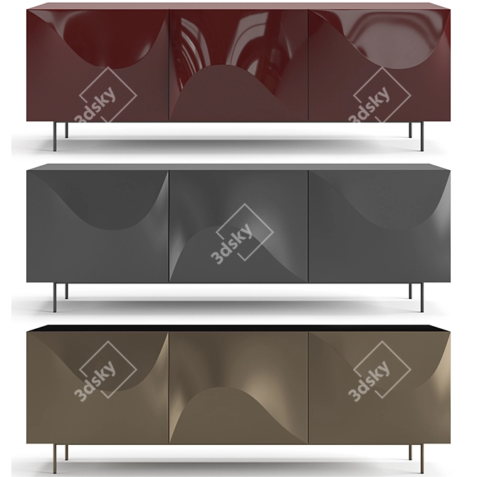 Modern Bonaldo Vertigo Sideboard, 3D-Ready 3D model image 1