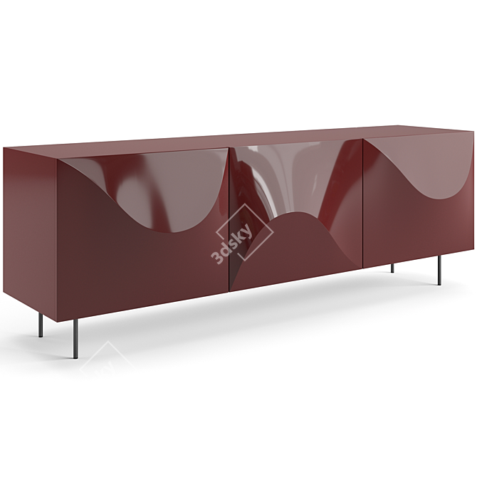 Modern Bonaldo Vertigo Sideboard, 3D-Ready 3D model image 2