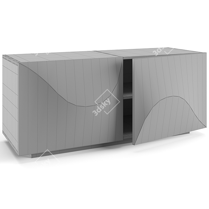 Modern Vertigo Sideboard in Three Sizes 3D model image 7