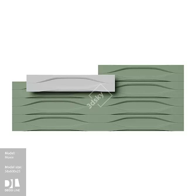 Modern Gypsum 3D Wall Panels 3D model image 1