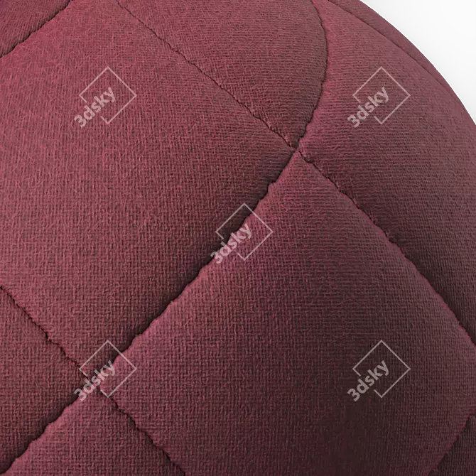 Velvet Stitched Fabric 4k Texture 3D model image 6