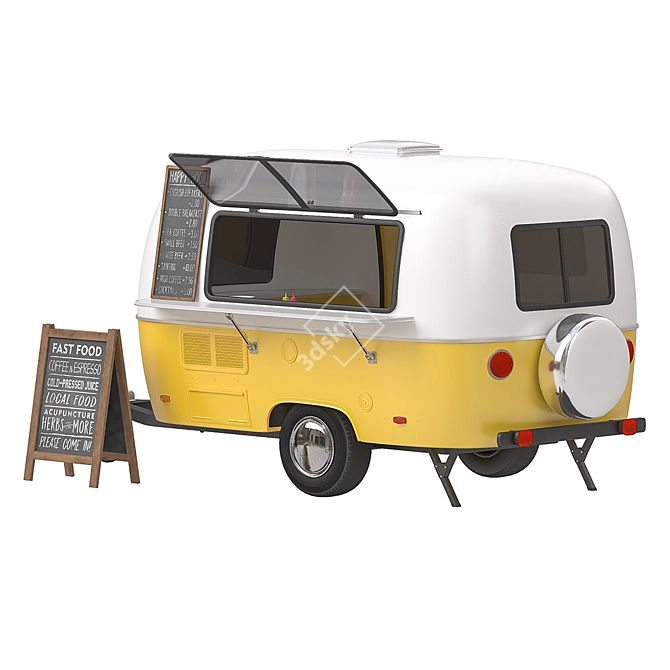 Urban Food Cart "Street Eats 3D model image 2