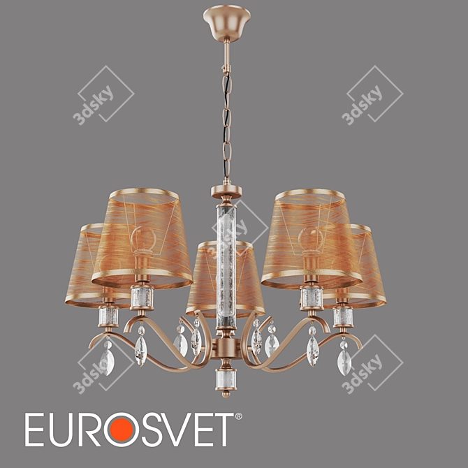 Eurosvet Alcamo Chandelier with 5 Lights 3D model image 1