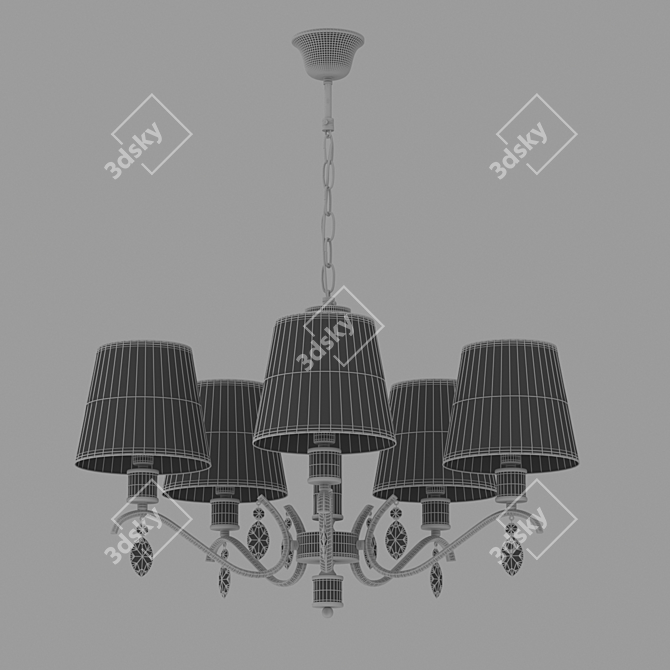 Eurosvet Alcamo Chandelier with 5 Lights 3D model image 2