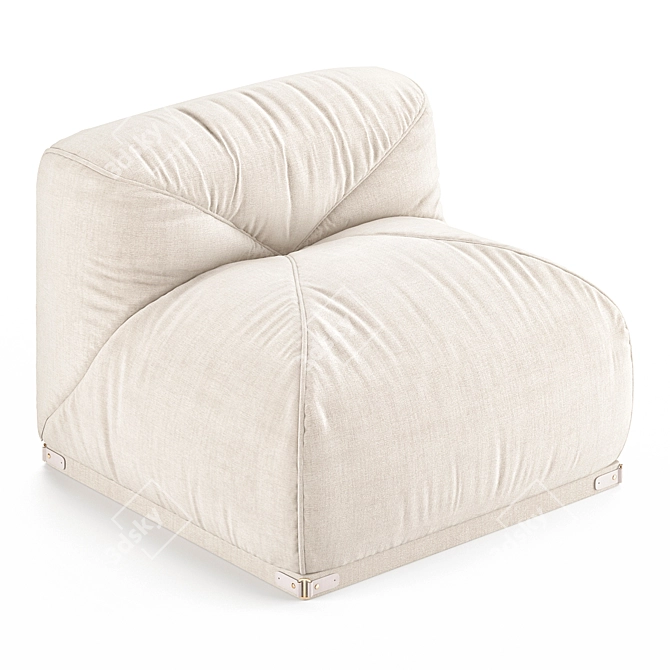 Modular Fabric Sofa Leisure 3D model image 1