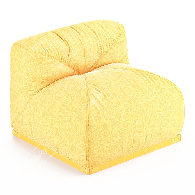 Modular Fabric Sofa Leisure 3D model image 2