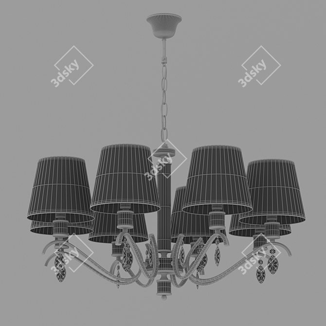 Alcamo Crystal Chandelier Eurosvet 3D model image 2