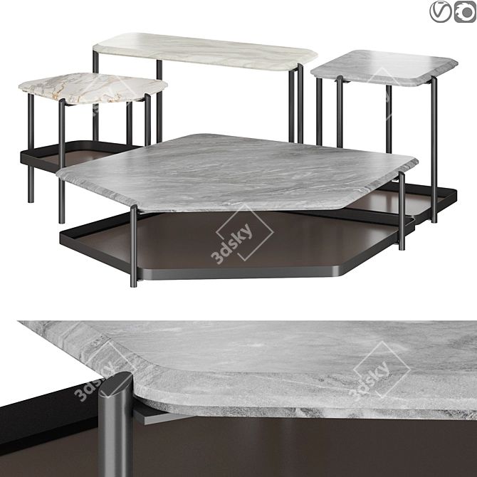 Modern Giorgetti Skyline Low T 3D model image 1