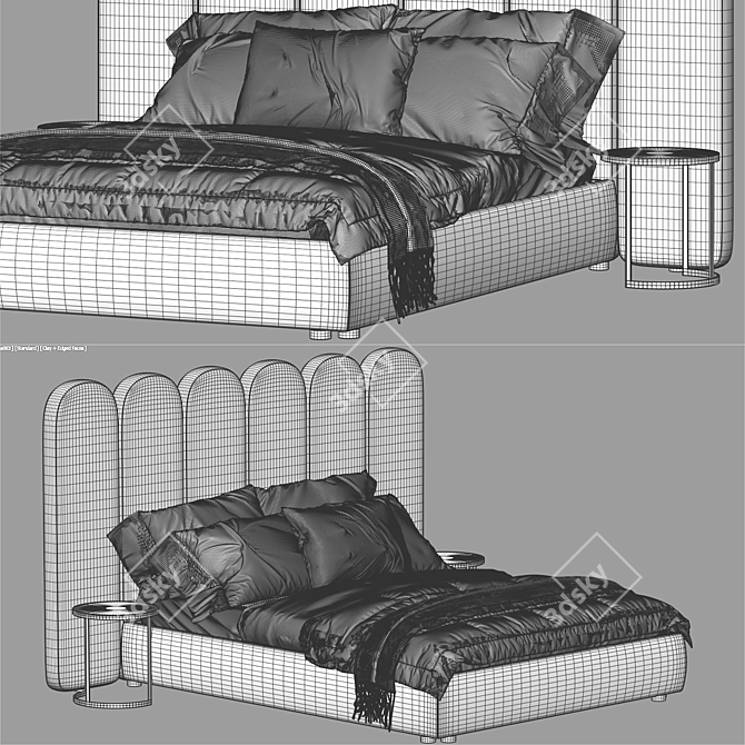  Sleek Napa Bed Design 3D model image 5