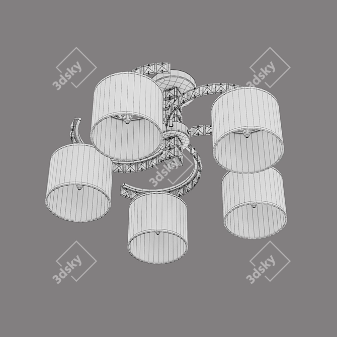 Eurosvet Salina Ceiling Chandelier 5-Light 3D model image 2
