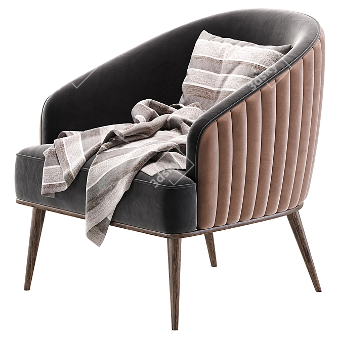 SHELBY Armchair by Cazarina: Modern Elegance 3D model image 2