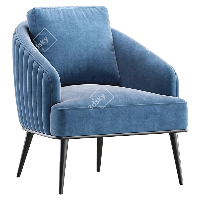 SHELBY Armchair by Cazarina: Modern Elegance 3D model image 3