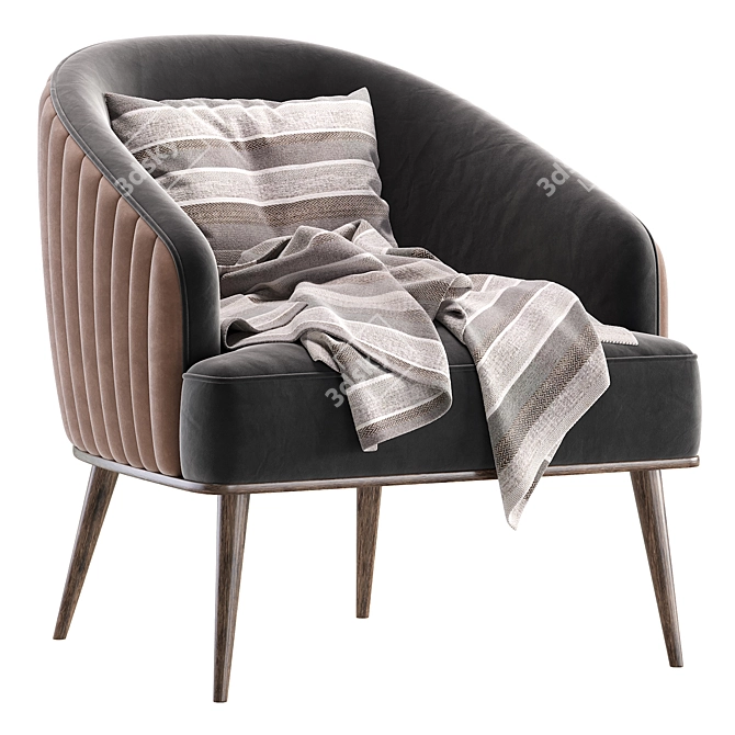 SHELBY Armchair by Cazarina: Modern Elegance 3D model image 6