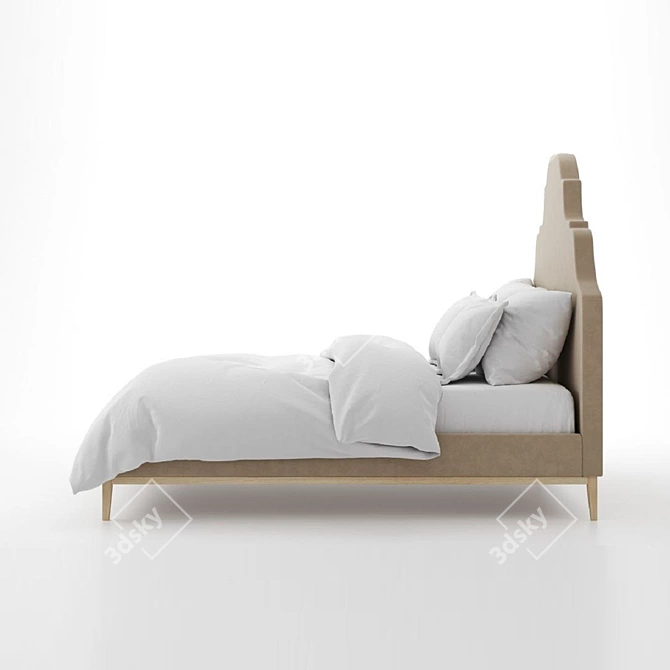 Elegant Camelia Bed - Highland Furniture 3D model image 3