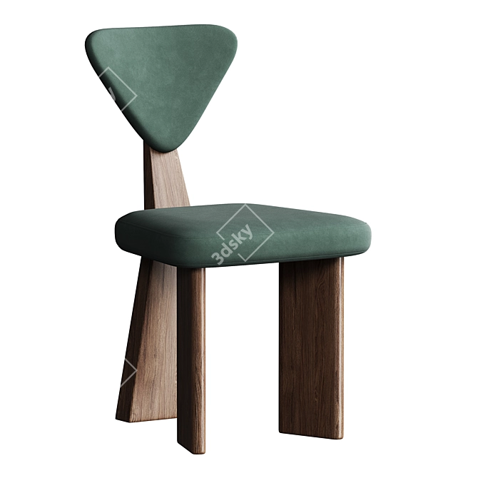 Luxury Brazilian Wood Giraffe Chair 3D model image 4