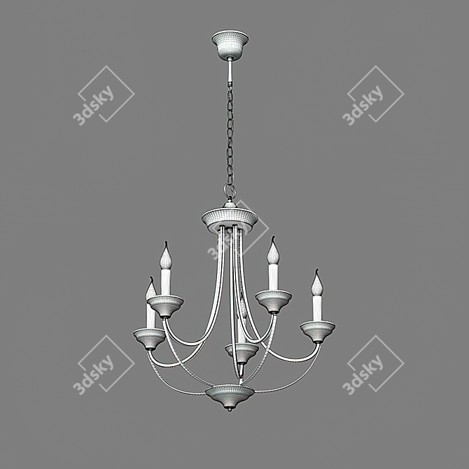 Eurosvet Lazzaro Loft Pendant Chandelier 3D model image 2