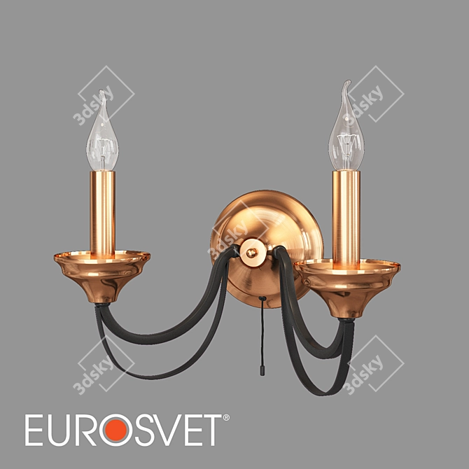 Eurosvet Lazzaro Wall Sconce Black/Bronze 3D model image 1